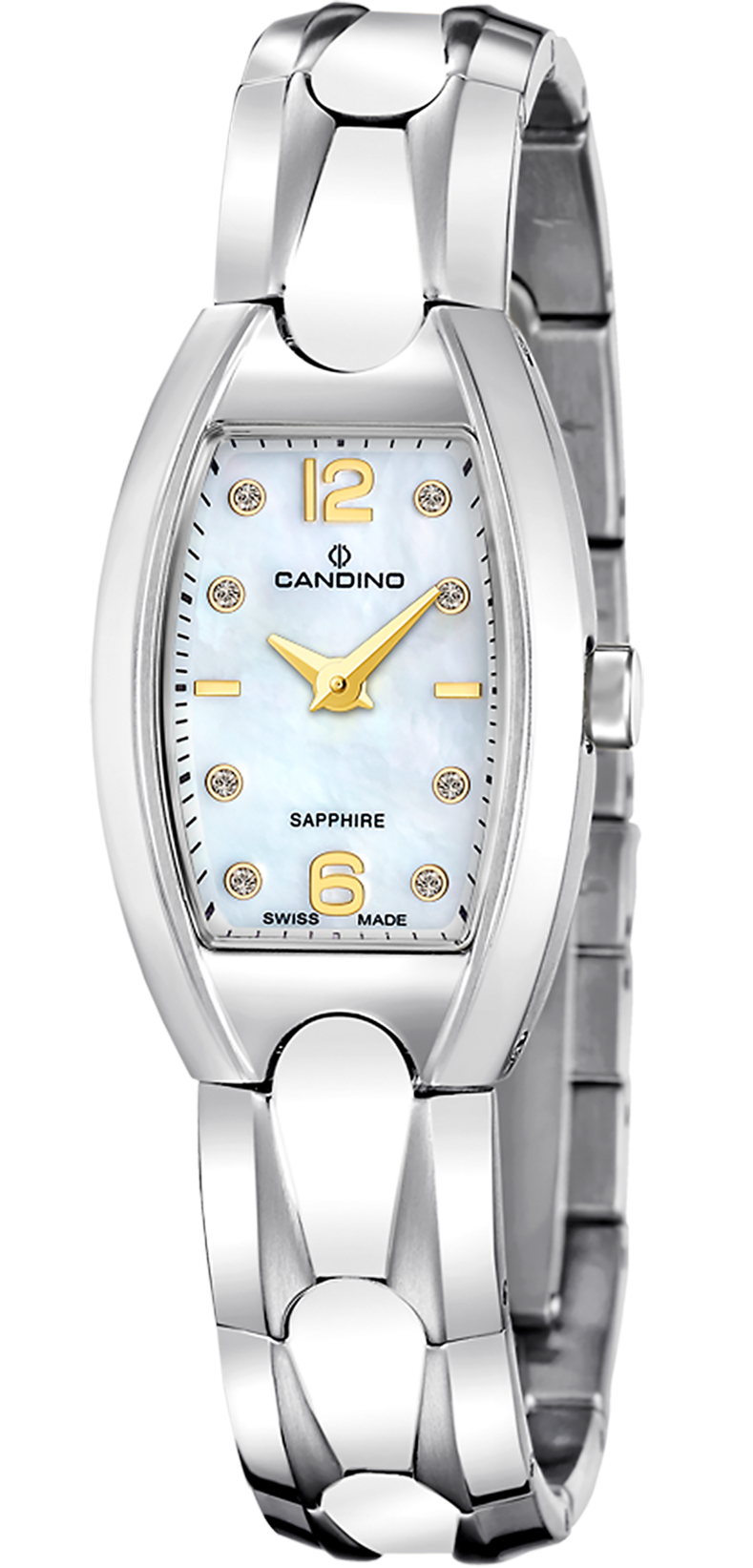 CANDINO  Женские швейцарские часы, кварцевый механизм, сталь, 33,2 х 21 мм