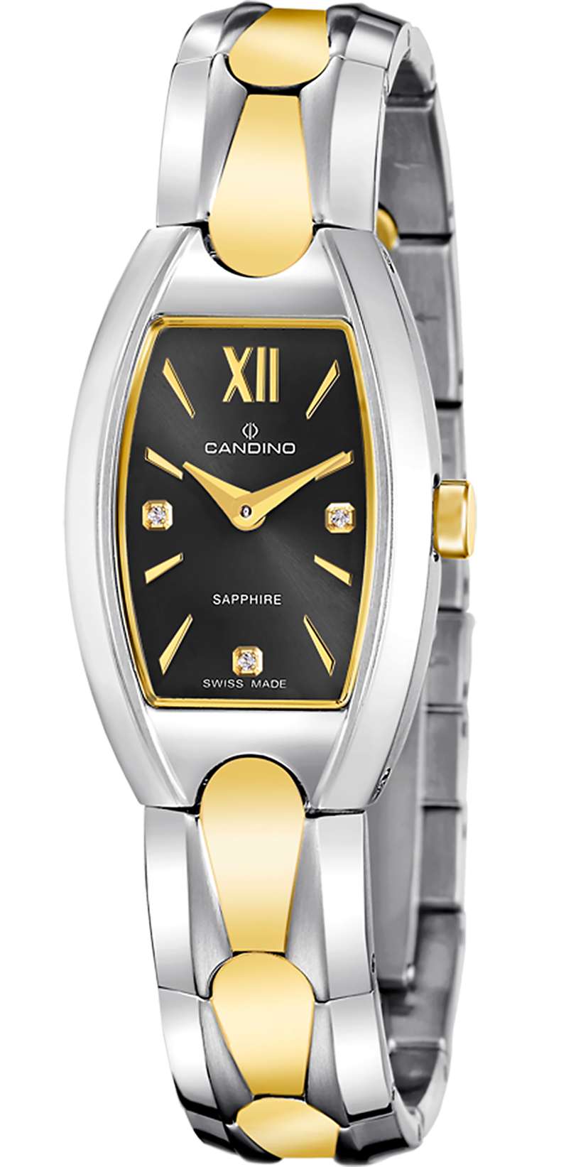 CANDINO  Женские швейцарские часы, кварцевый механизм, сталь, 33,2 х 21 мм