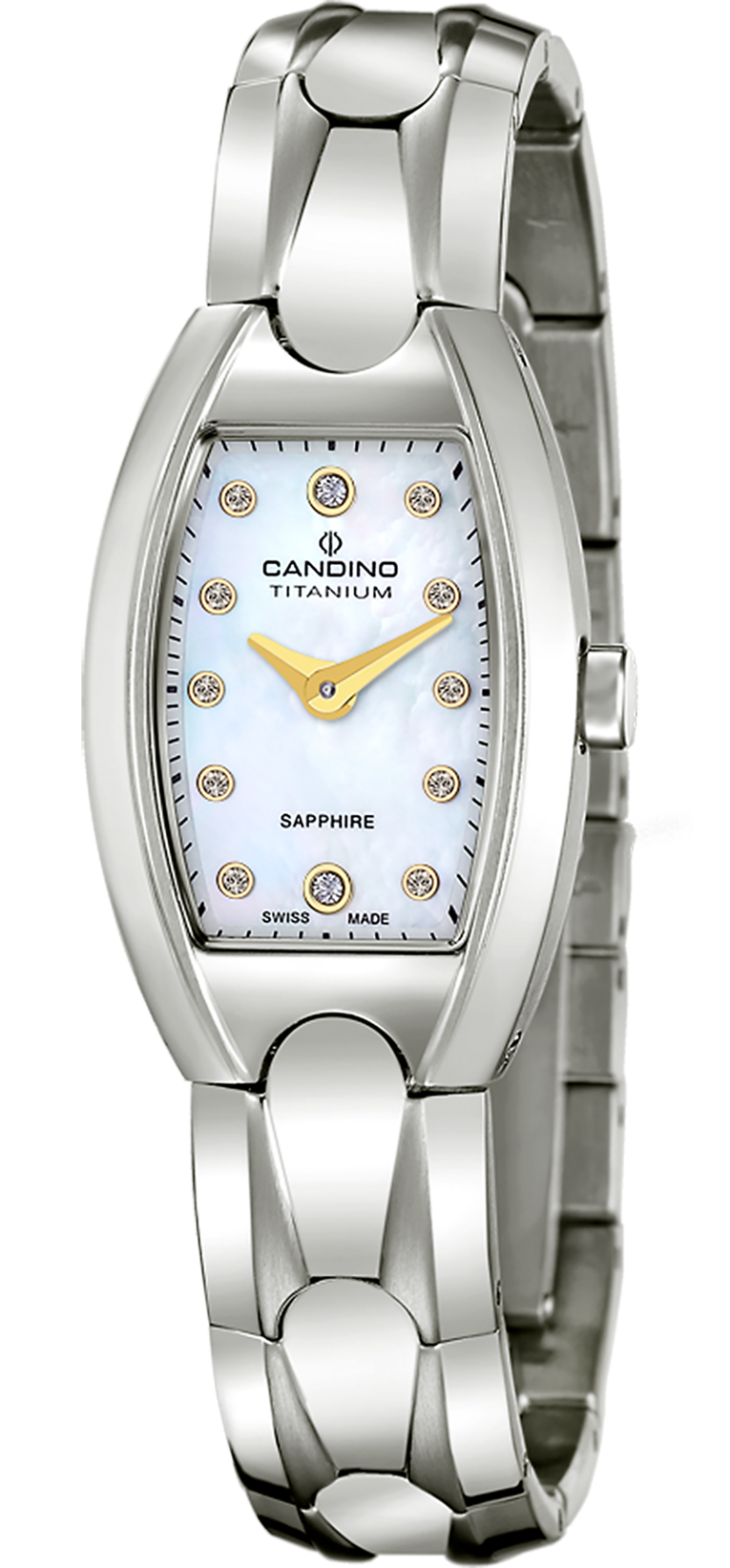 CANDINO  Женские швейцарские часы, кварцевый механизм, титан, 33,2 х 21 мм
