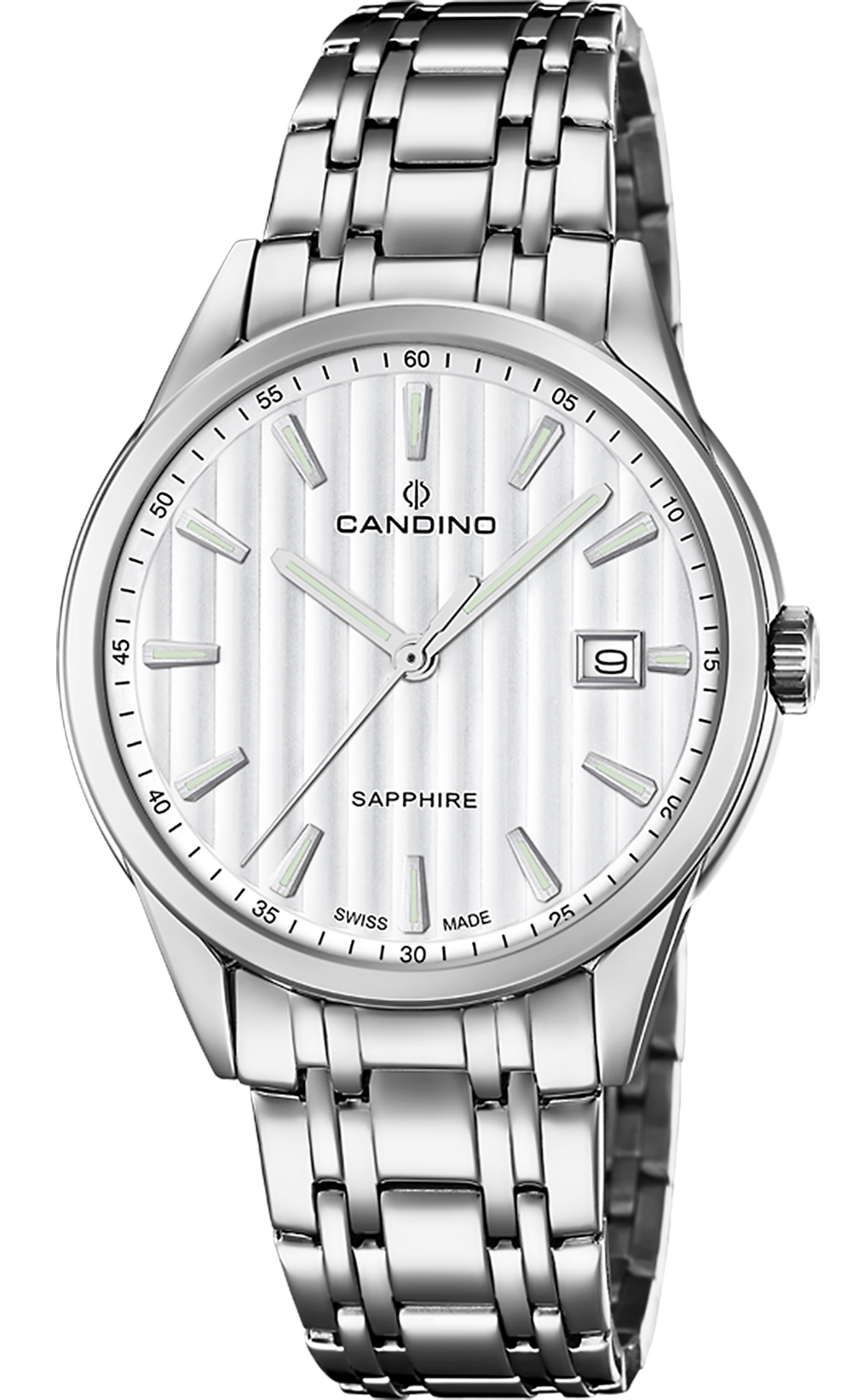 CANDINO  Мужские швейцарские часы, кварцевый механизм, сталь, 40,5 мм