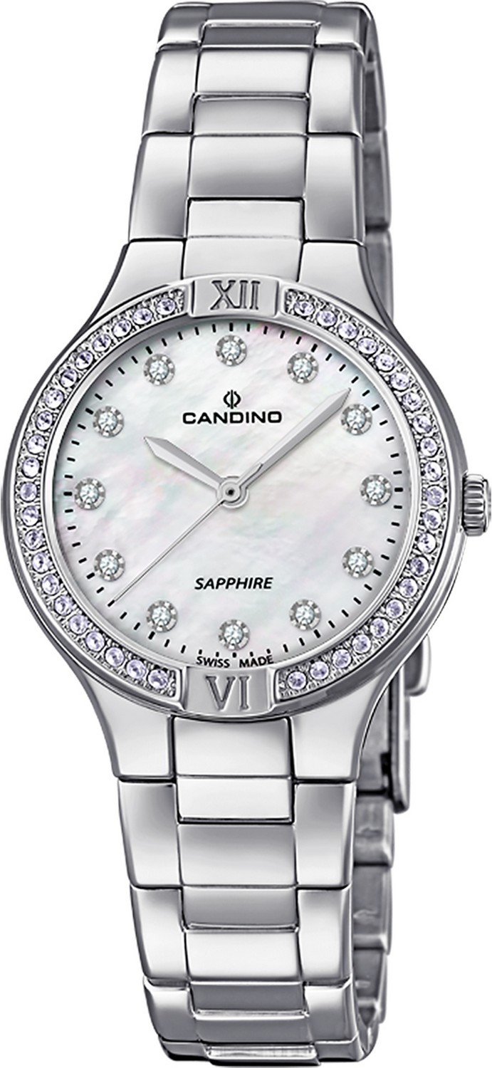 CANDINO  Женские швейцарские часы, кварцевый механизм, сталь, 30 мм