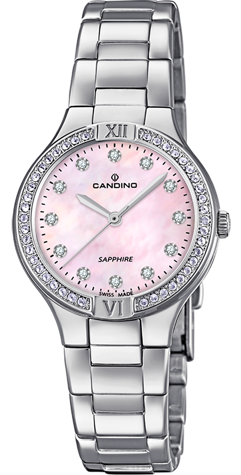 CANDINO  Женские швейцарские часы, кварцевый механизм, сталь, 30 мм