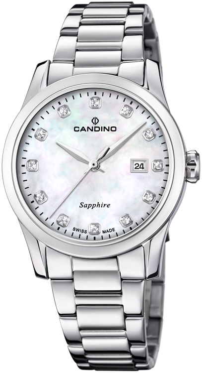 CANDINO  Женские швейцарские часы, кварцевый механизм, сталь, 33 мм
