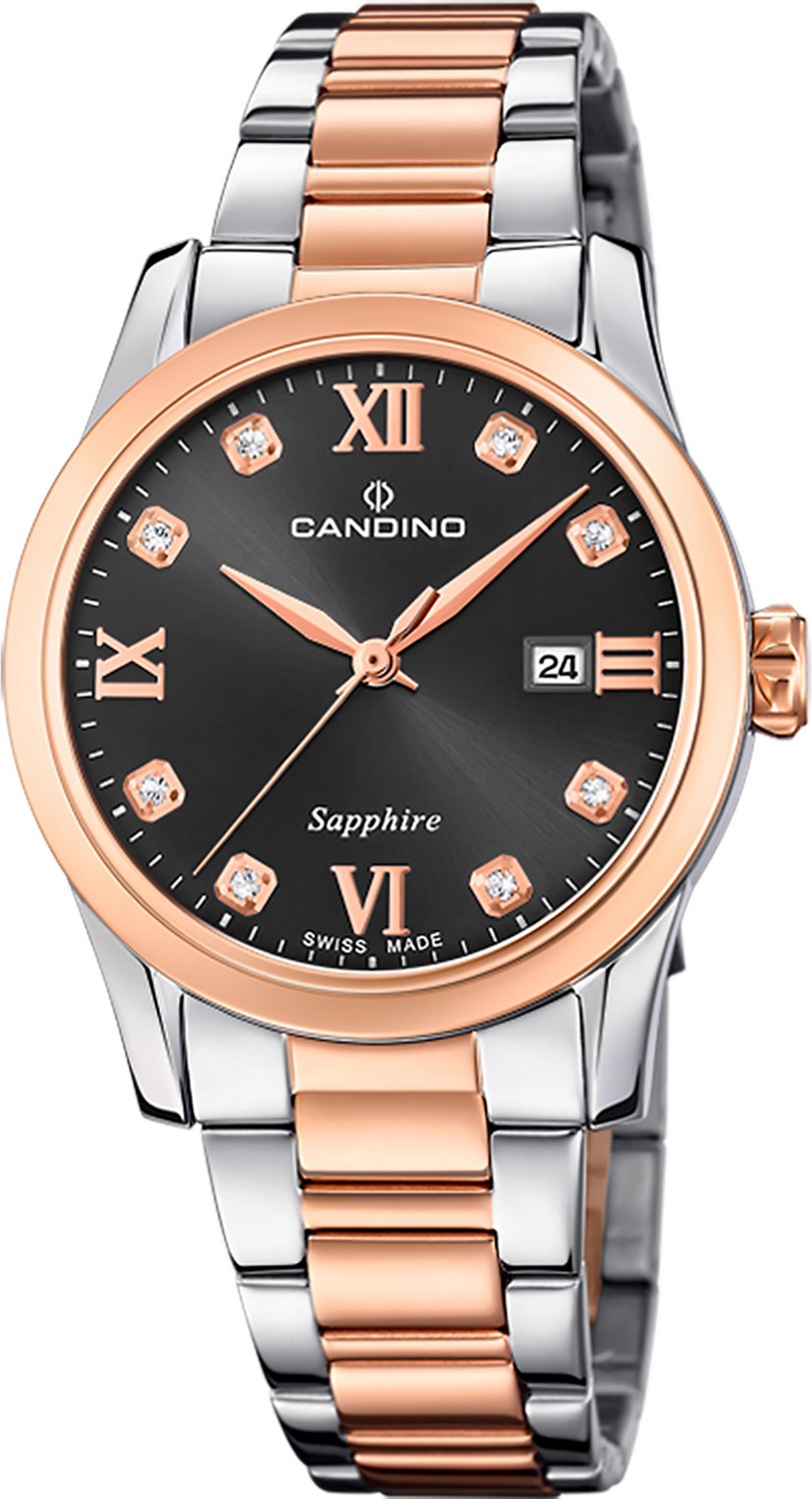 CANDINO  Женские швейцарские часы, кварцевый механизм, сталь, 33 мм