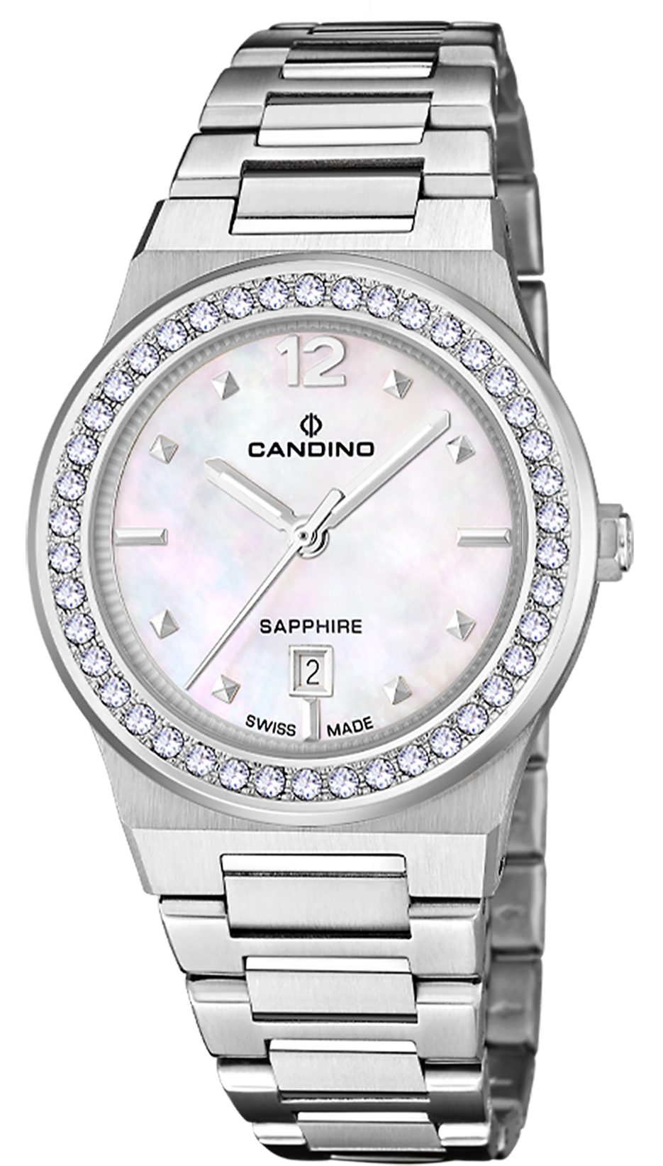 CANDINO  Женские швейцарские часы, кварцевый механизм, сталь, 34 мм