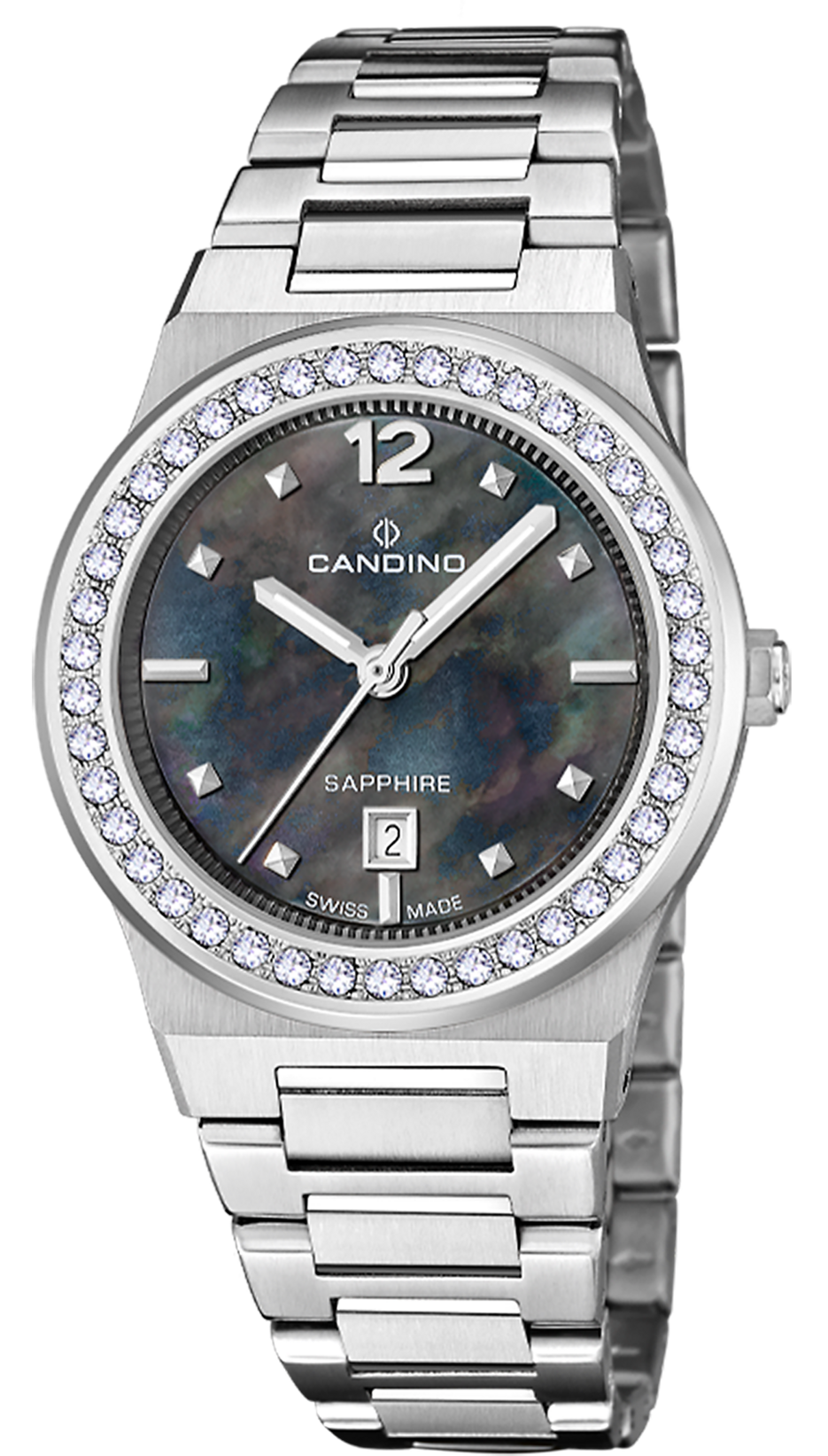 CANDINO  Женские швейцарские часы, кварцевый механизм, сталь, 34 мм