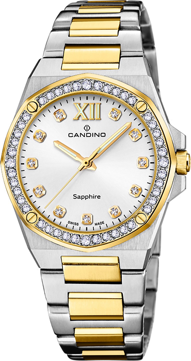 CANDINO  Женские швейцарские часы, кварцевый механизм, сталь, 33,5 мм