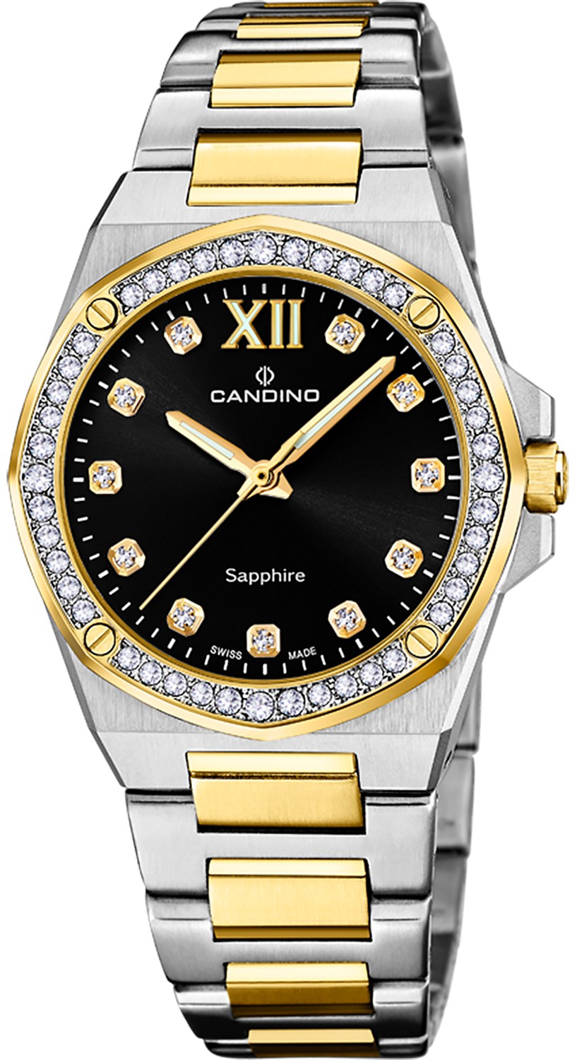 CANDINO  Женские швейцарские часы, кварцевый механизм, сталь, 33,5 мм