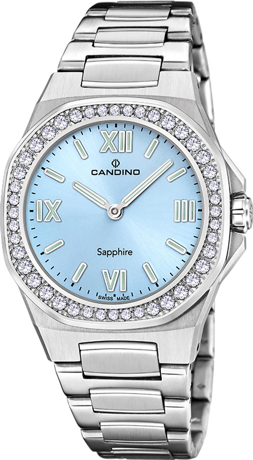 CANDINO  Женские швейцарские часы, кварцевый механизм, сталь, 34 мм