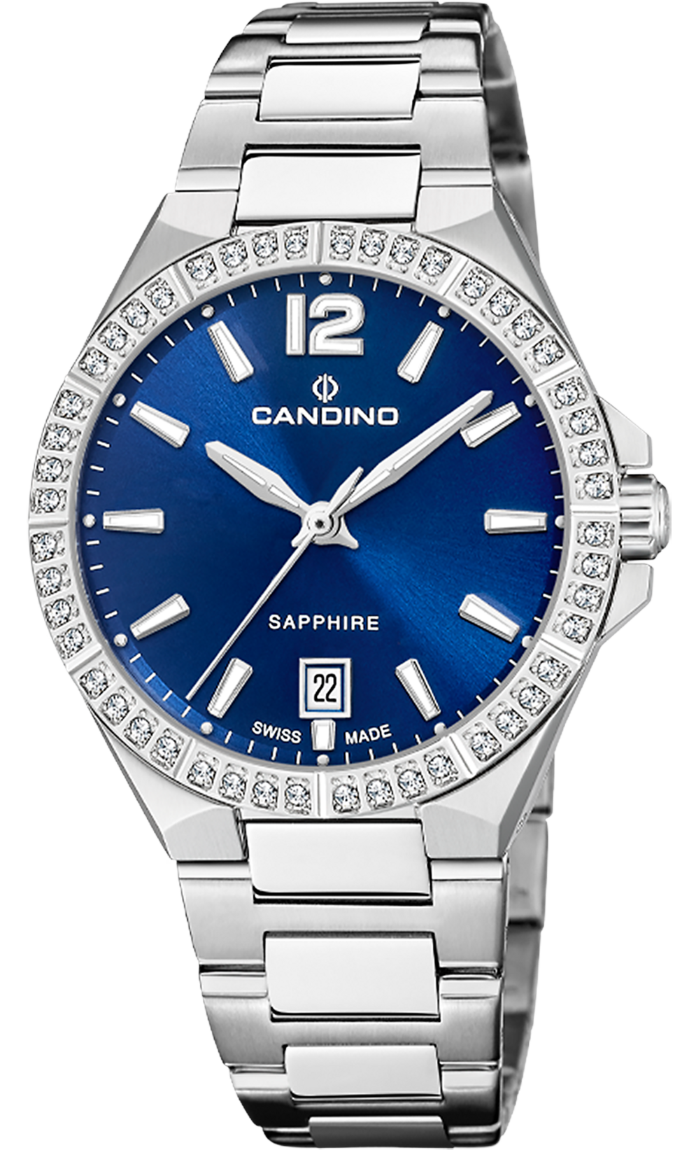 CANDINO  Женские швейцарские часы, кварцевый механизм, сталь, 34 мм