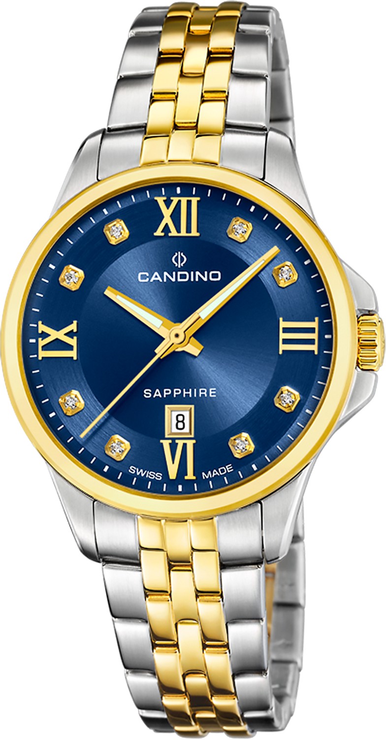 CANDINO  Женские швейцарские часы, кварцевый механизм, сталь, 34 мм