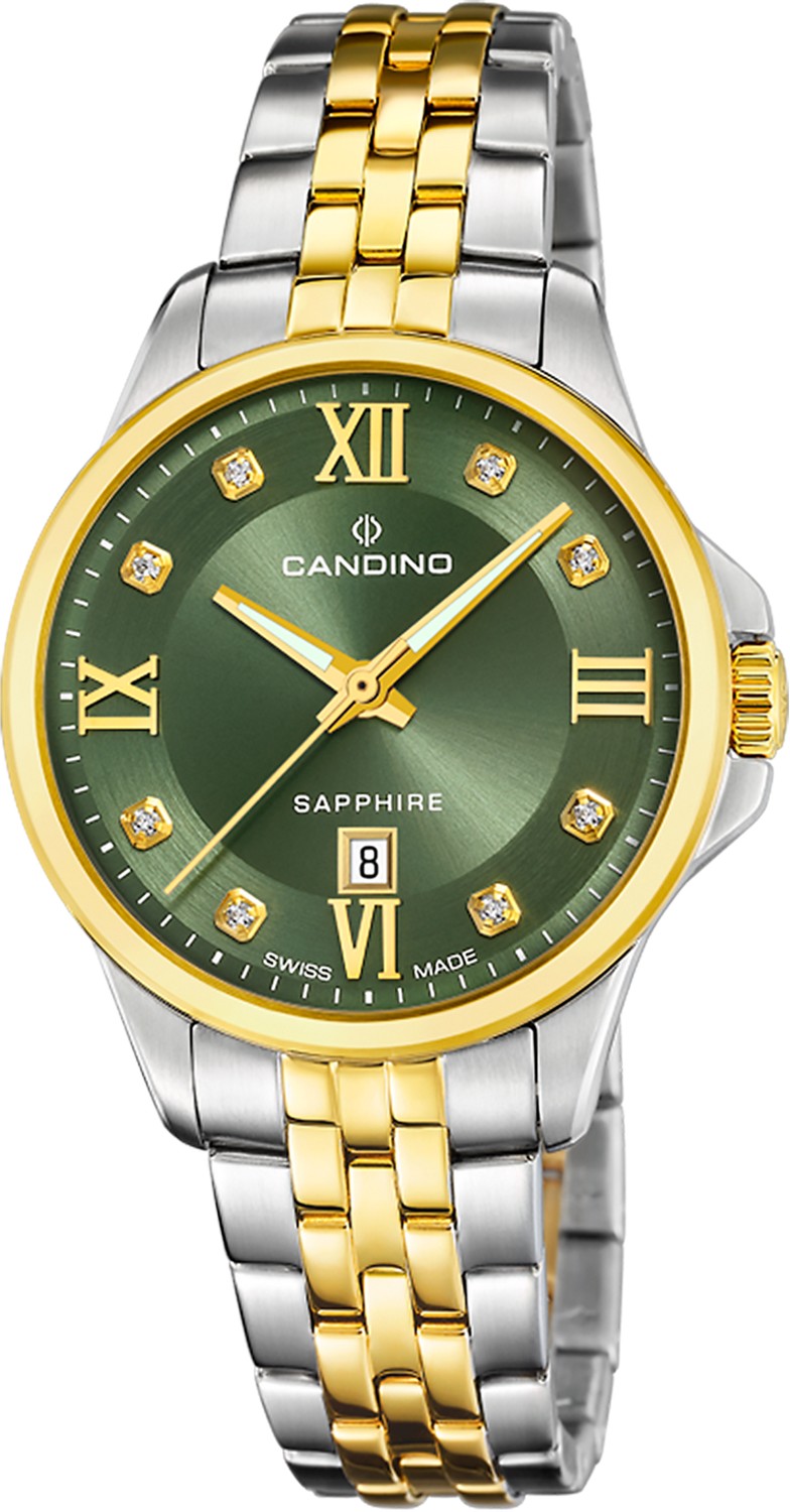 CANDINO  Женские швейцарские часы, кварцевый механизм, сталь, 34 мм