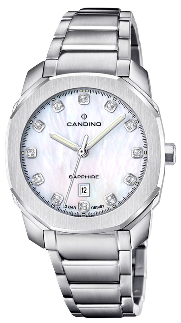 CANDINO  Женские швейцарские часы, кварцевый механизм, сталь, 35 мм