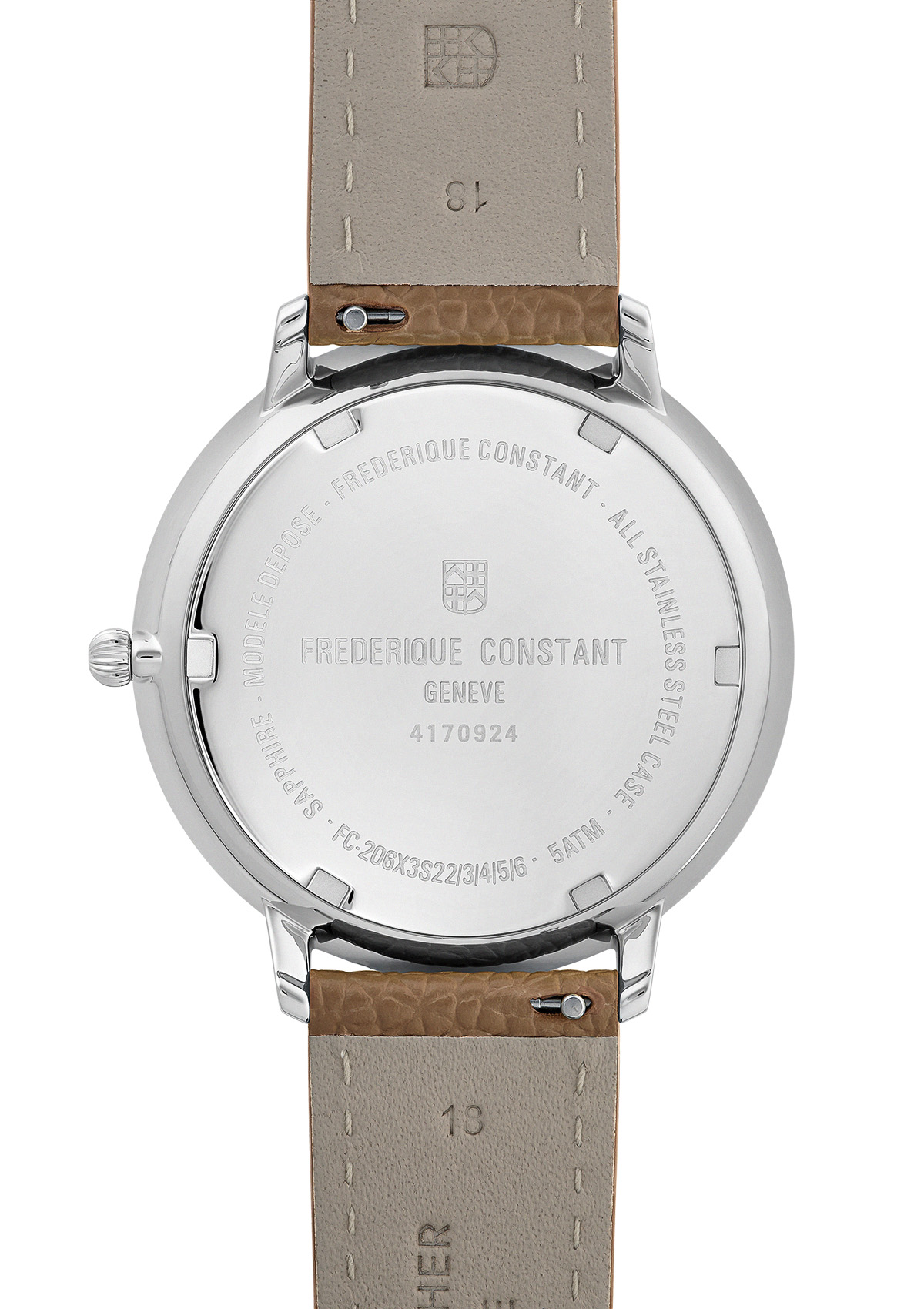 FREDERIQUE CONSTANT   Мужские швейцарские часы, кварцевый механизм, сталь, 39 мм