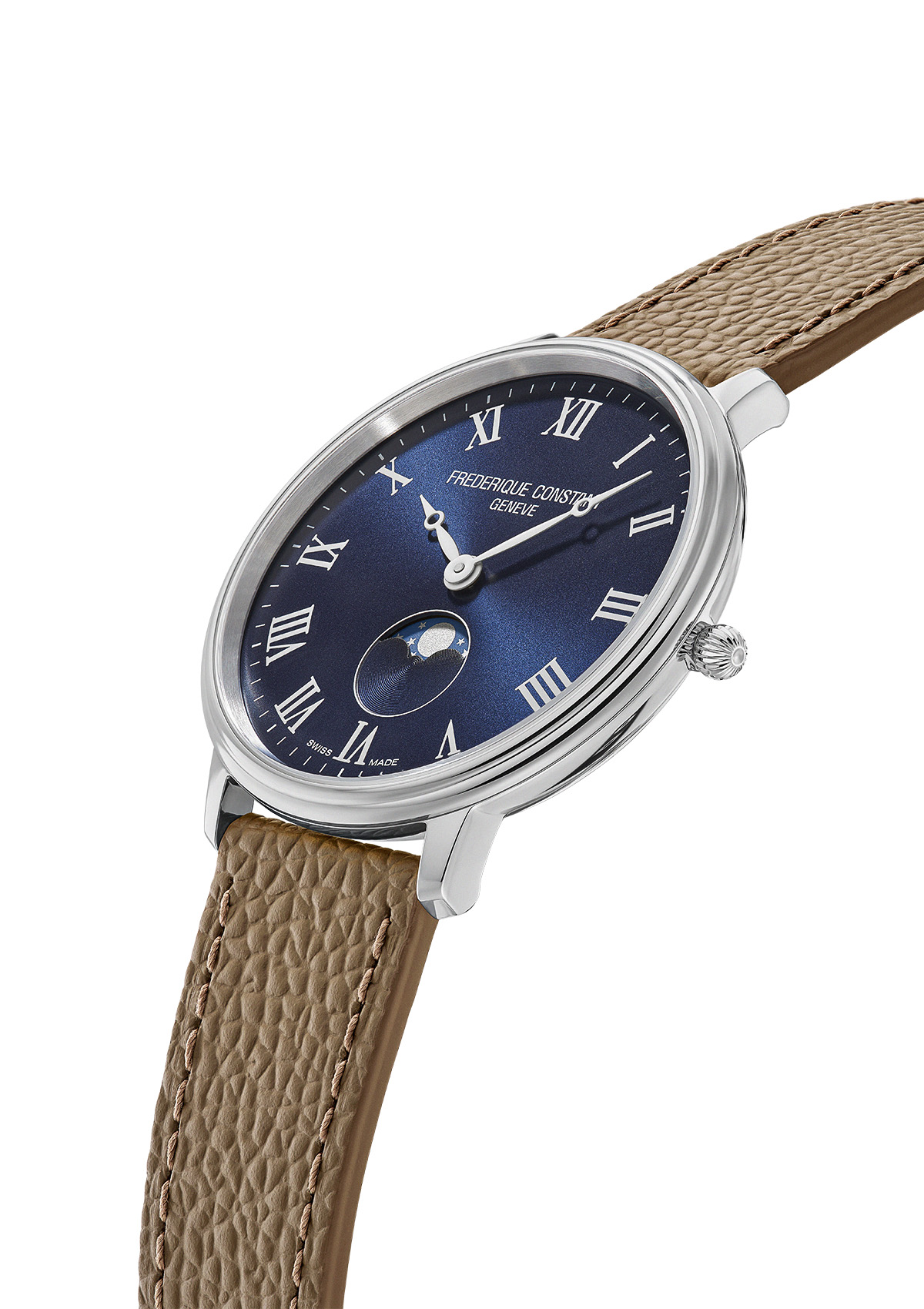 FREDERIQUE CONSTANT   Мужские швейцарские часы, кварцевый механизм, сталь, 39 мм