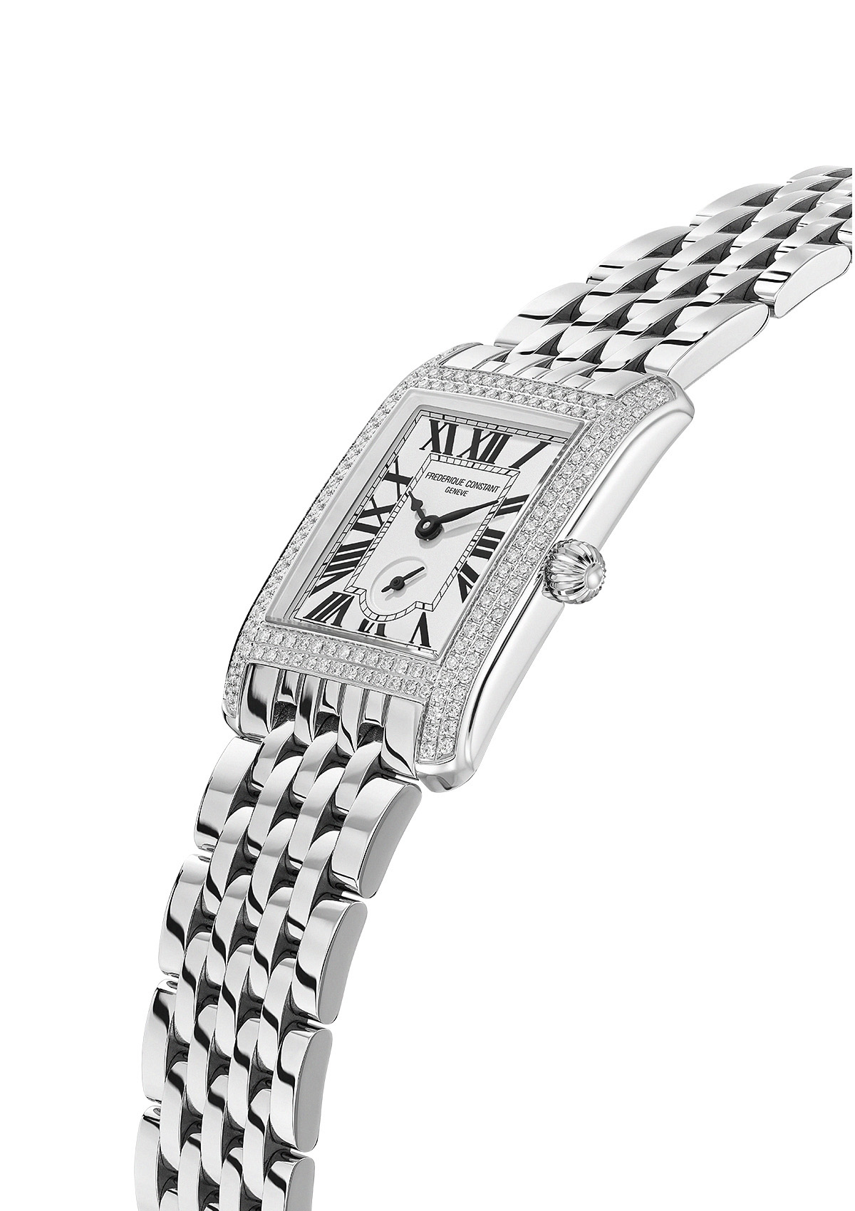 FREDERIQUE CONSTANT   Женские швейцарские часы, кварцевый механизм, сталь, 25,2x27,6 мм