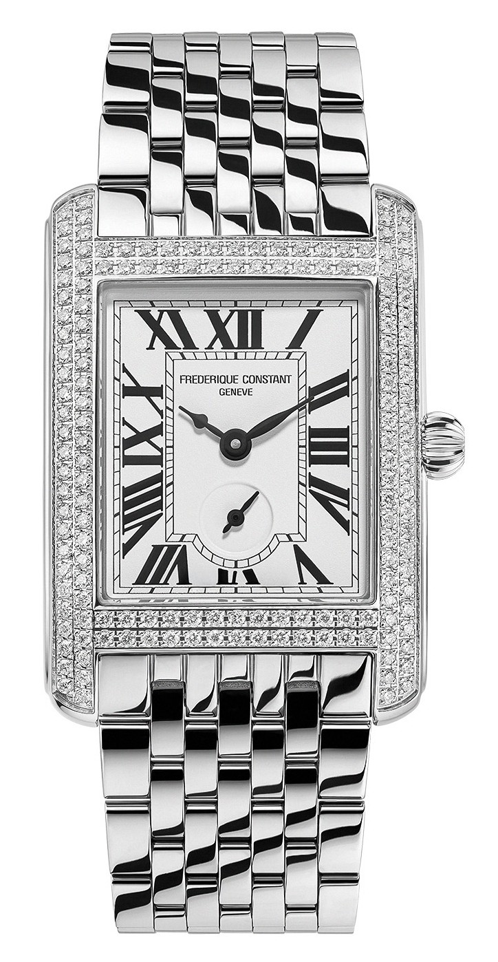 FREDERIQUE CONSTANT   Женские швейцарские часы, кварцевый механизм, сталь, 25,2x27,6 мм