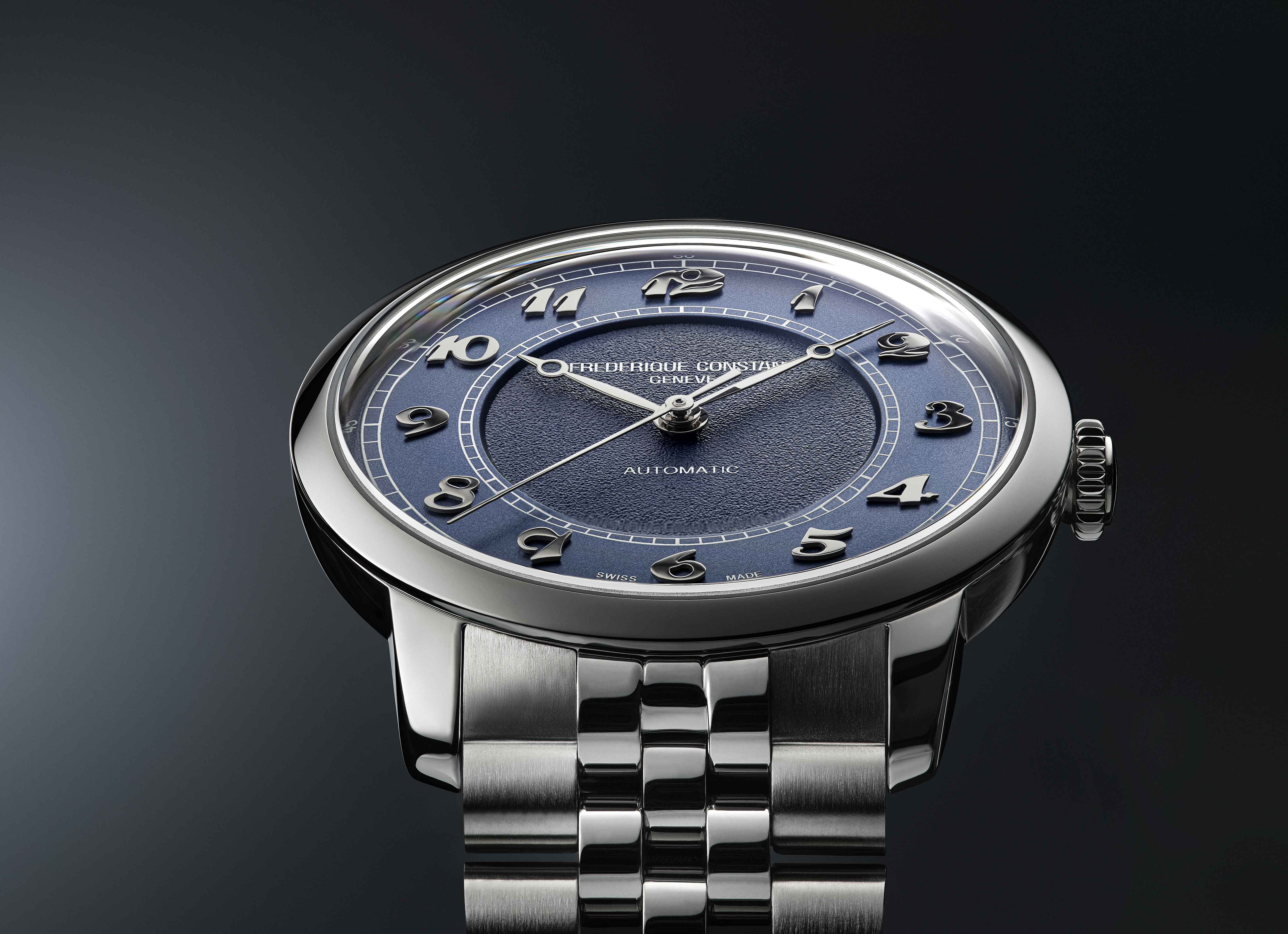FREDERIQUE CONSTANT   Мужские швейцарские часы, автоматический механизм, сталь, 38,5 мм