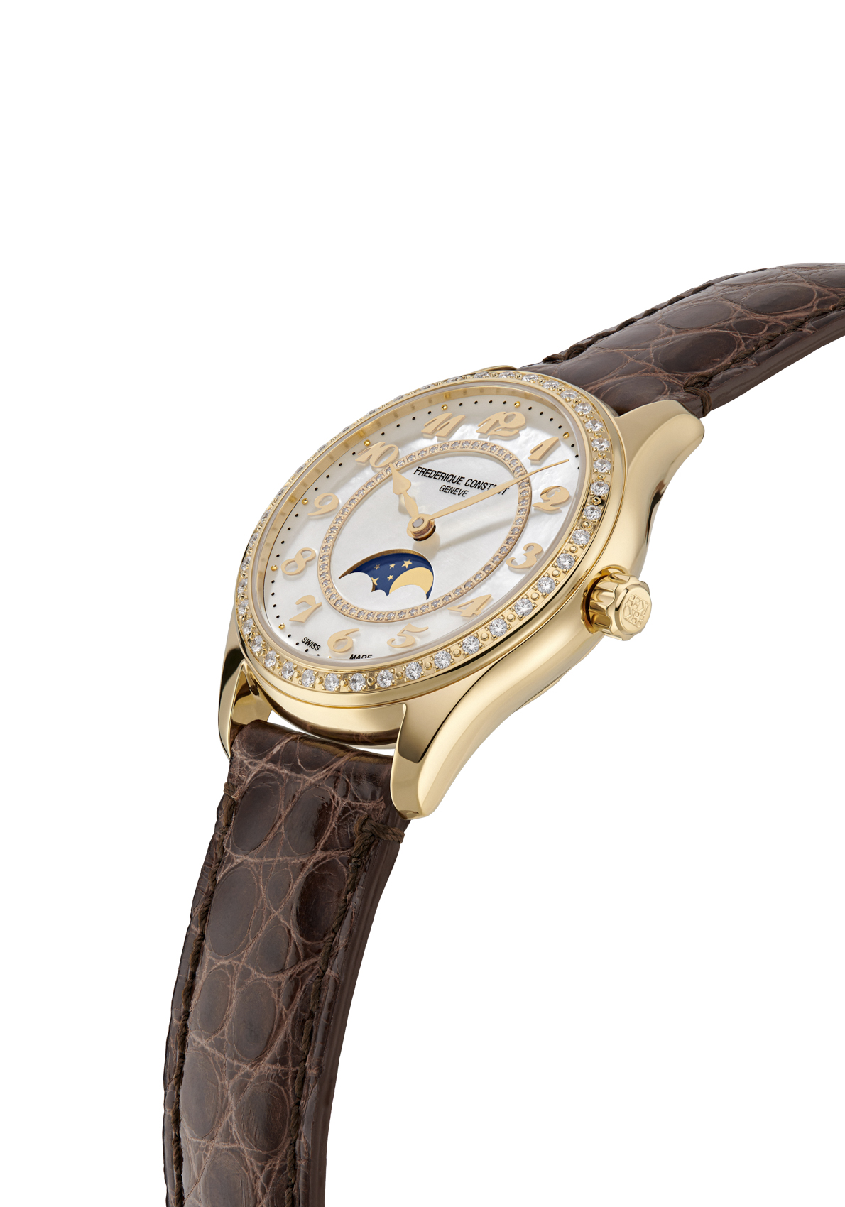 FREDERIQUE CONSTANT  Женские швейцарские часы, автоматический механизм, сталь с покрытием, 36 мм