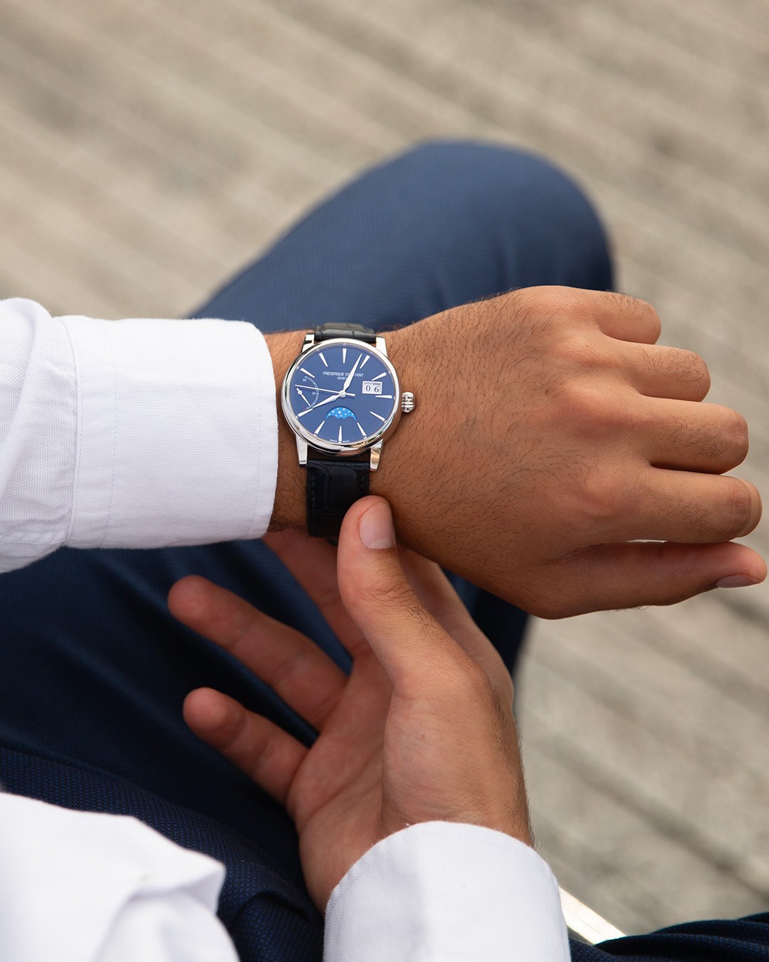FREDERIQUE CONSTANT  Мужские швейцарские часы, автоматический механизм, сталь, 40 мм
