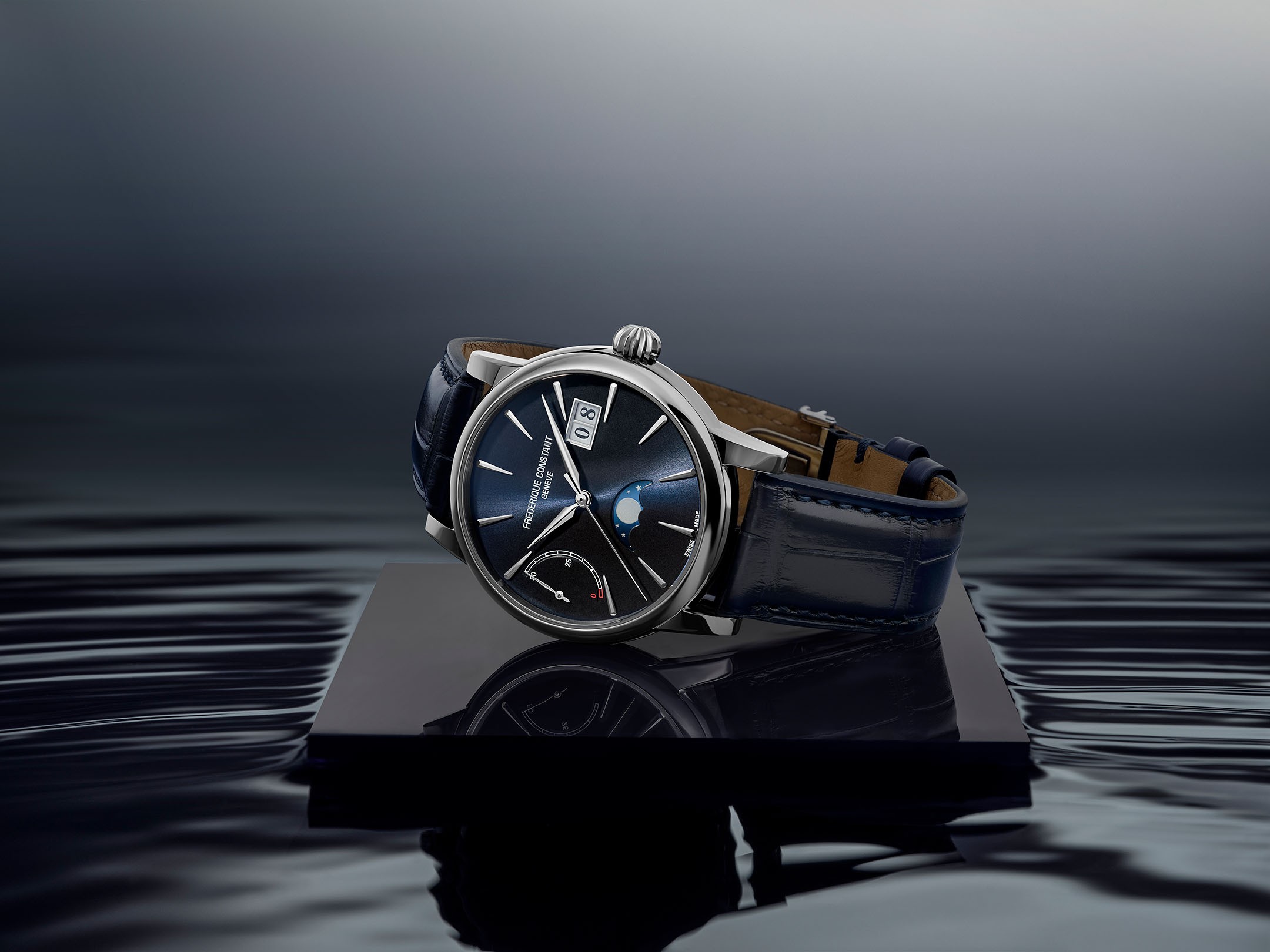 FREDERIQUE CONSTANT  Мужские швейцарские часы, автоматический механизм, сталь, 40 мм
