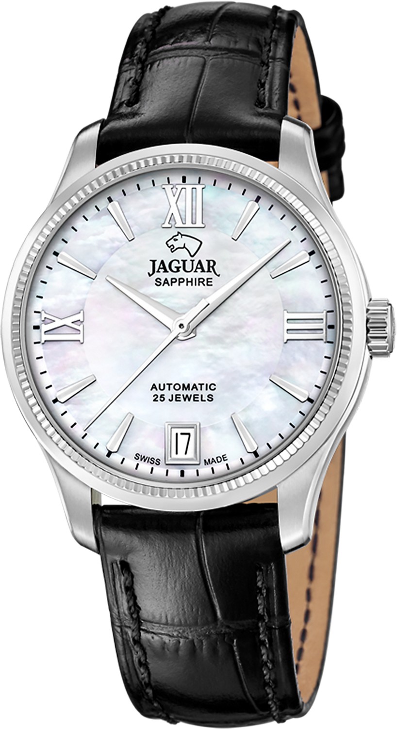 JAGUAR  Женские швейцарские часы, автоматический механизм, сталь, 34 мм