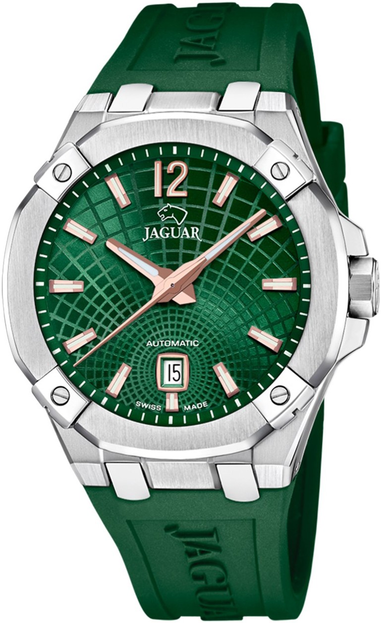 JAGUAR  Мужские швейцарские часы, автоматический механизм, сталь, 44 мм