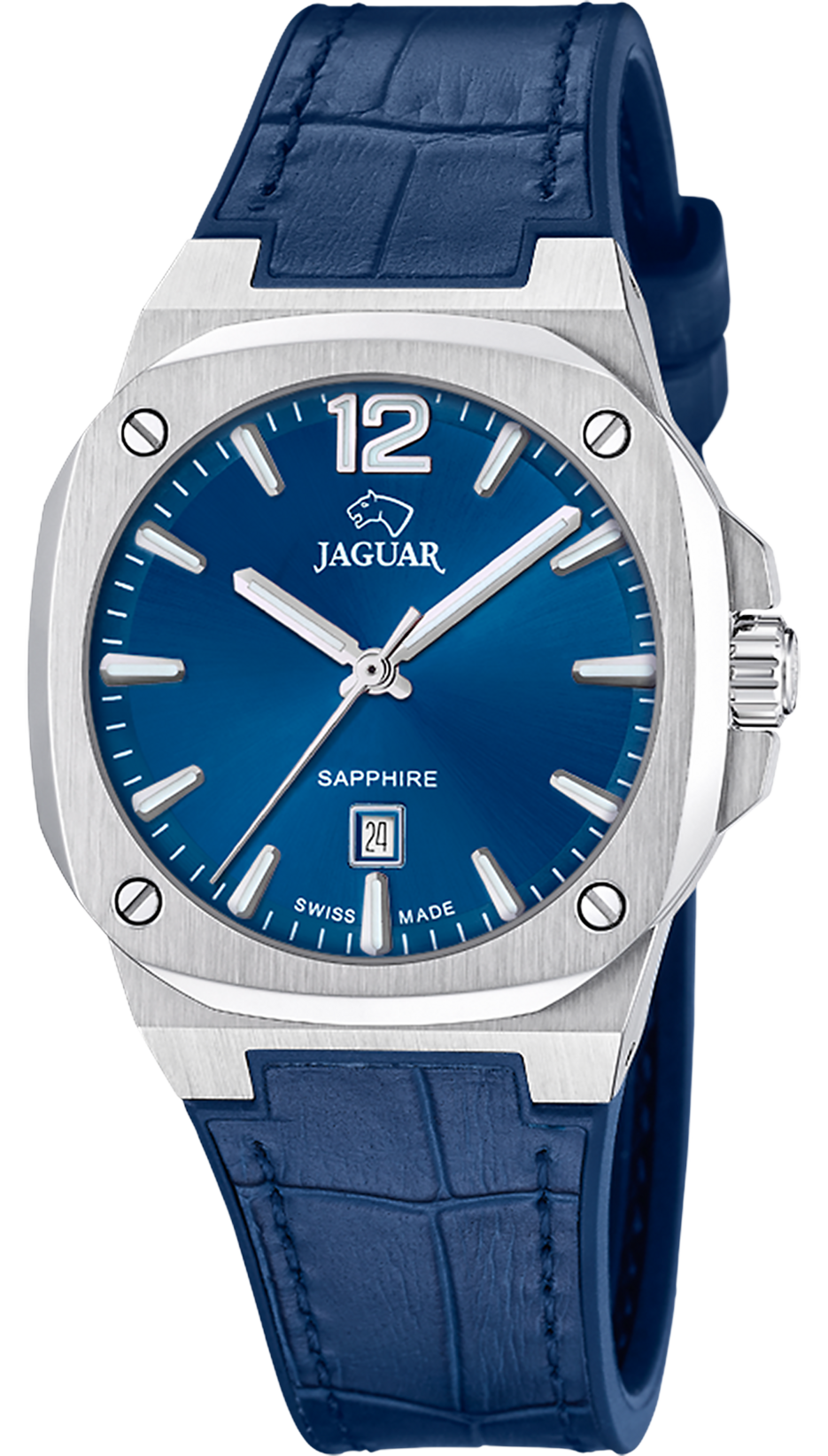 JAGUAR  Женские швейцарские часы, кварцевый механизм, сталь, 34,3*34,3 мм