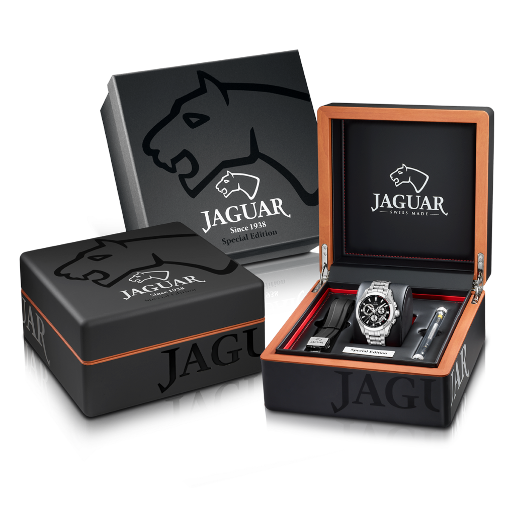 JAGUAR  Мужские швейцарские часы, кварцевый механизм, сталь, 45 мм