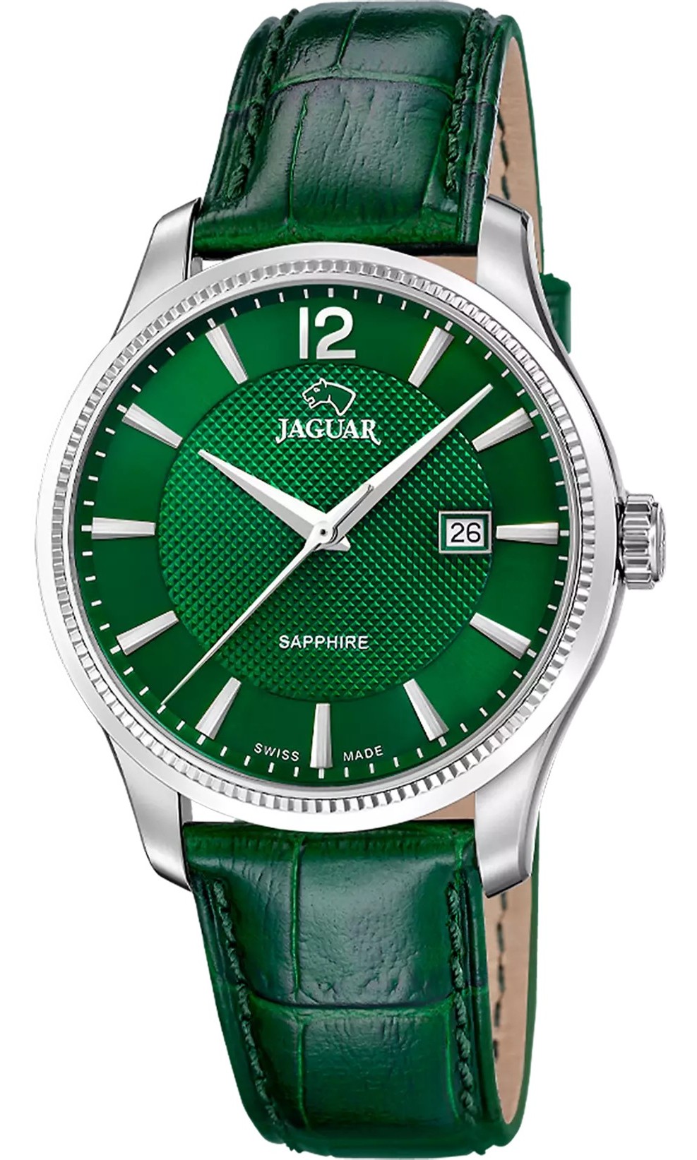 JAGUAR  Мужские швейцарские часы, кварцевый механизм, сталь, 40 мм