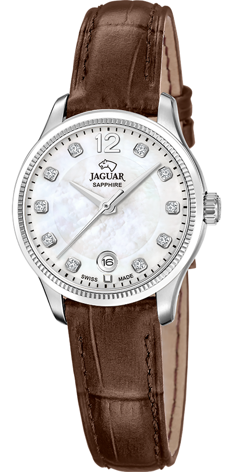 JAGUAR  Женские швейцарские часы, кварцевый механизм, сталь, 29 мм
