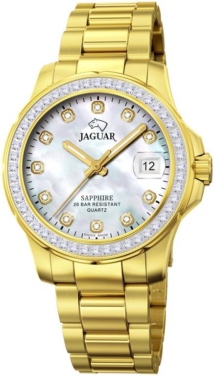 JAGUAR  Женские швейцарские часы, кварцевый механизм, сталь с покрытием, 34,5 мм