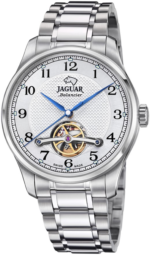 JAGUAR  Мужские швейцарские часы, автоматический механизм newton soprod, сталь, 41,5 мм