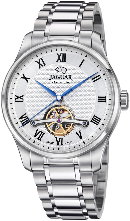JAGUAR  Мужские швейцарские часы, автоматический механизм newton soprod, сталь, 41,5 мм