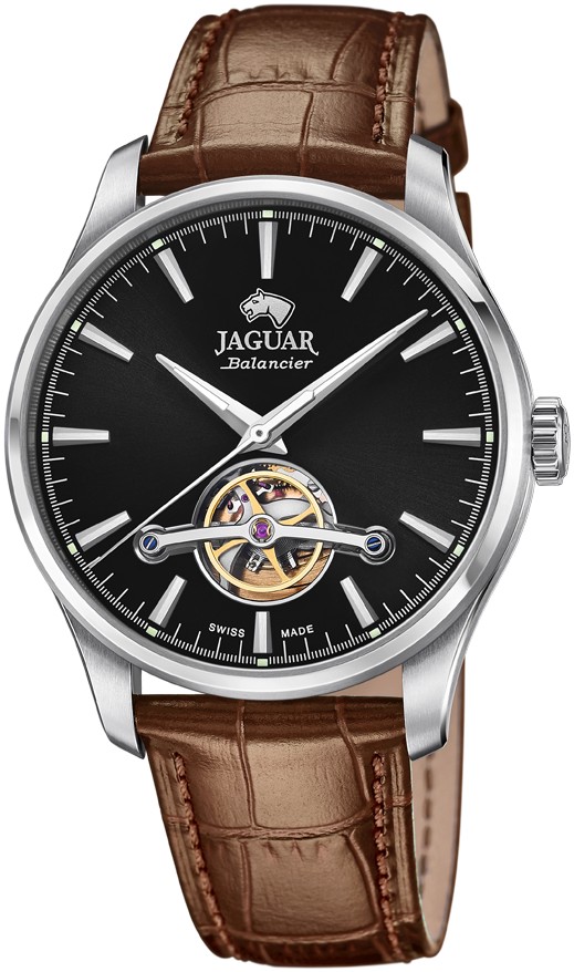JAGUAR  Мужские швейцарские часы, автоматический механизм newton soprod, сталь, 41,5 мм