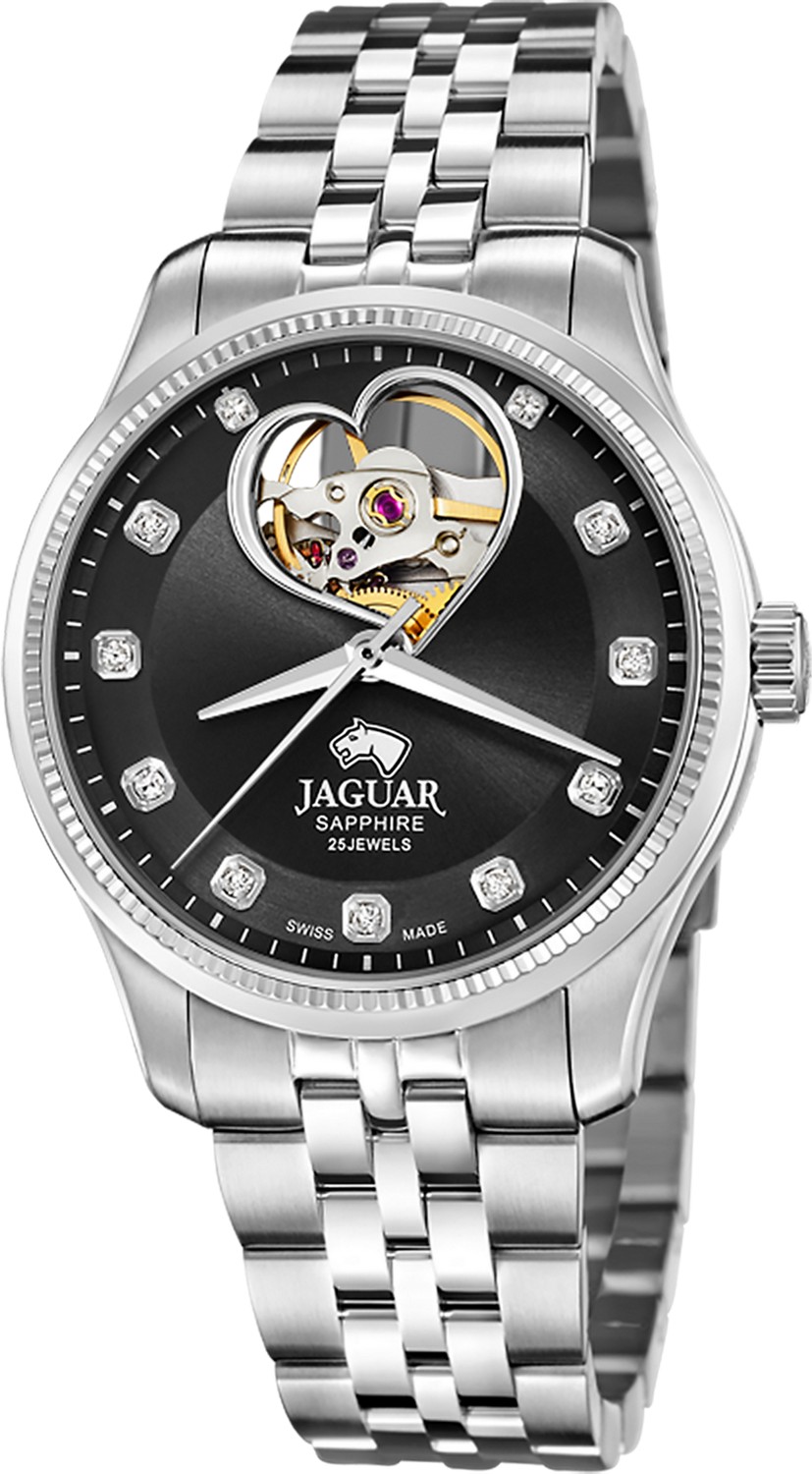 JAGUAR  Женские швейцарские часы, автоматический механизм, сталь, 34 мм