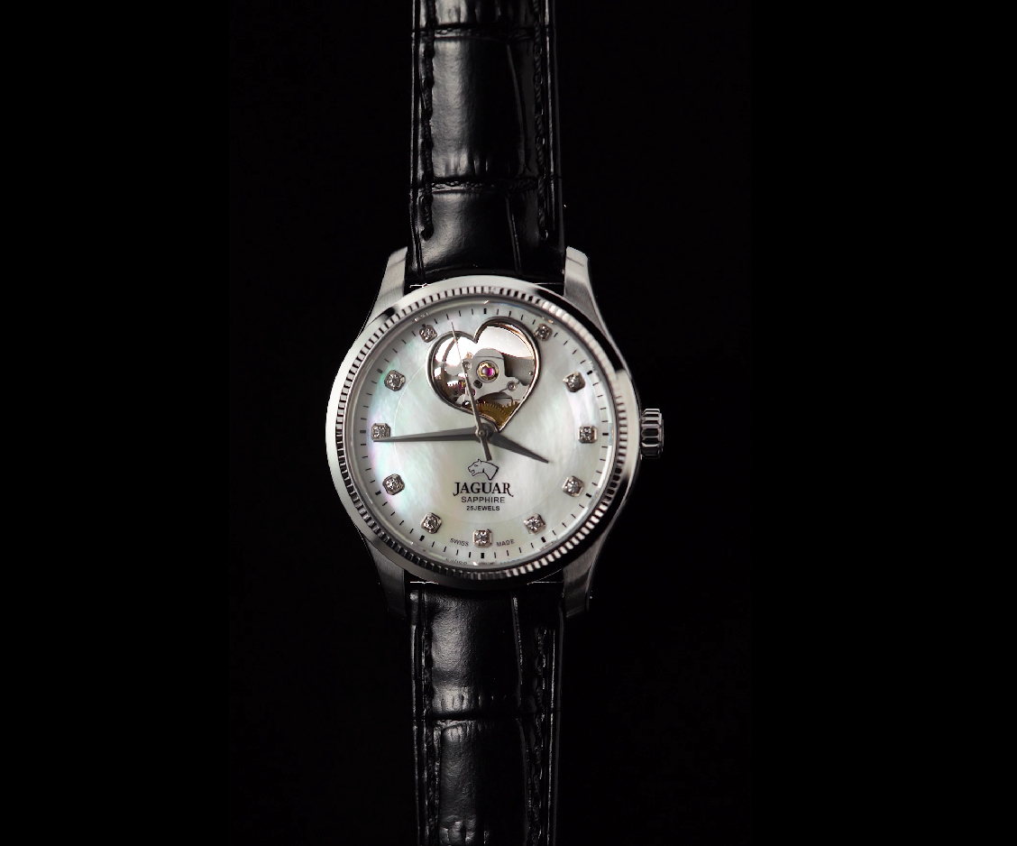 JAGUAR  Женские швейцарские часы, автоматический механизм, сталь, 34 мм