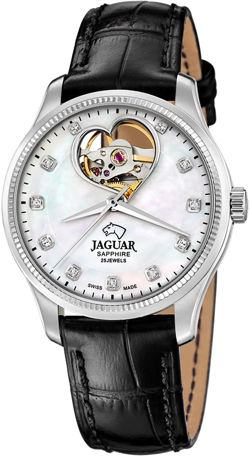 JAGUAR  Женские швейцарские часы, автоматический механизм, сталь, 34 мм