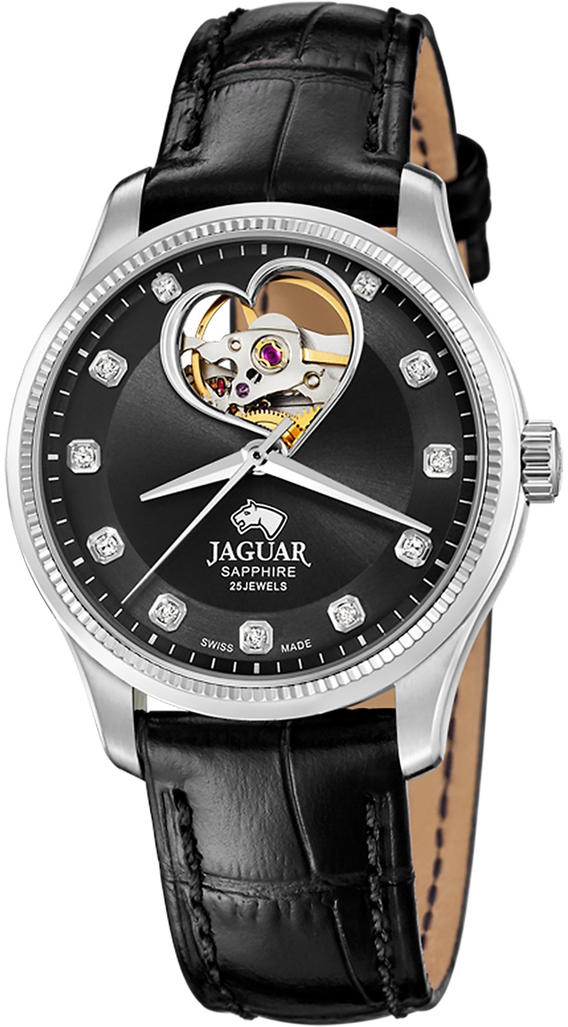 JAGUAR  Женские швейцарские часы, автоматический механизм, сталь, 34 мм