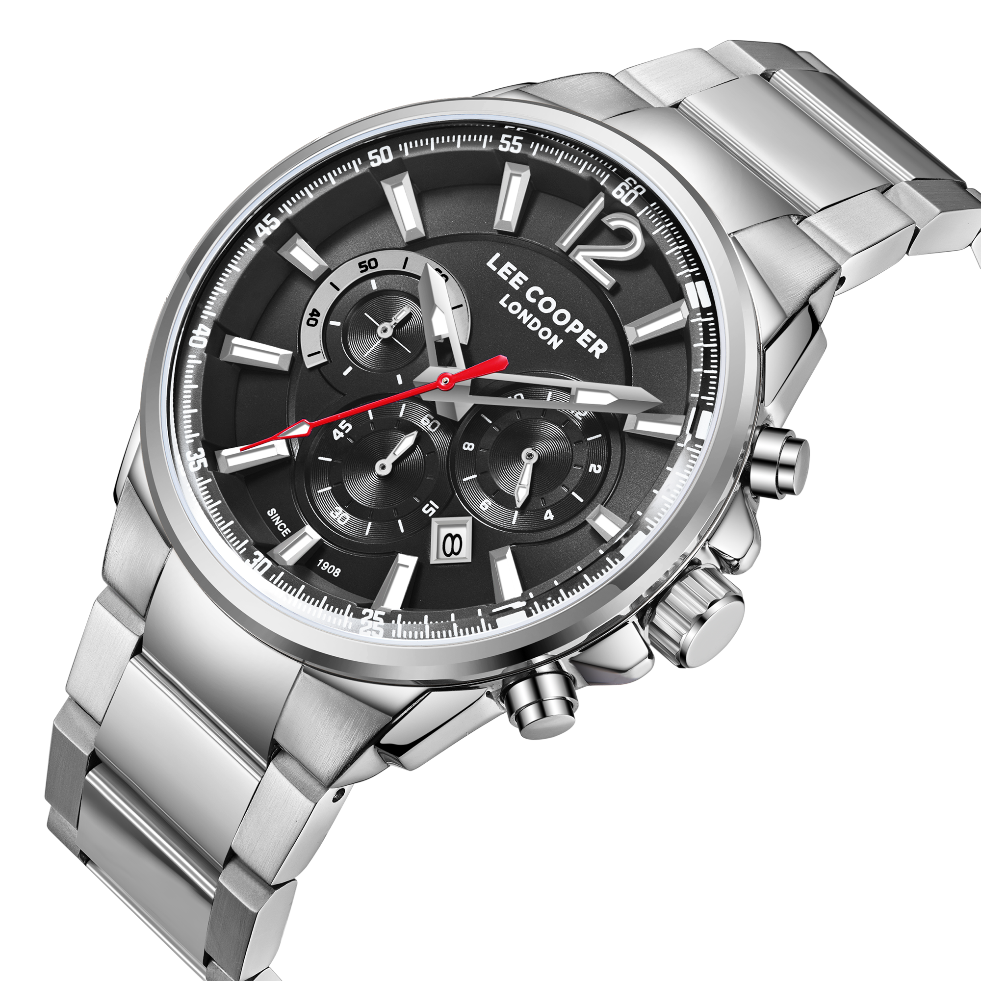 LEE COOPER  Мужские часы, кварцевый механизм, суперметалл, 45 мм
