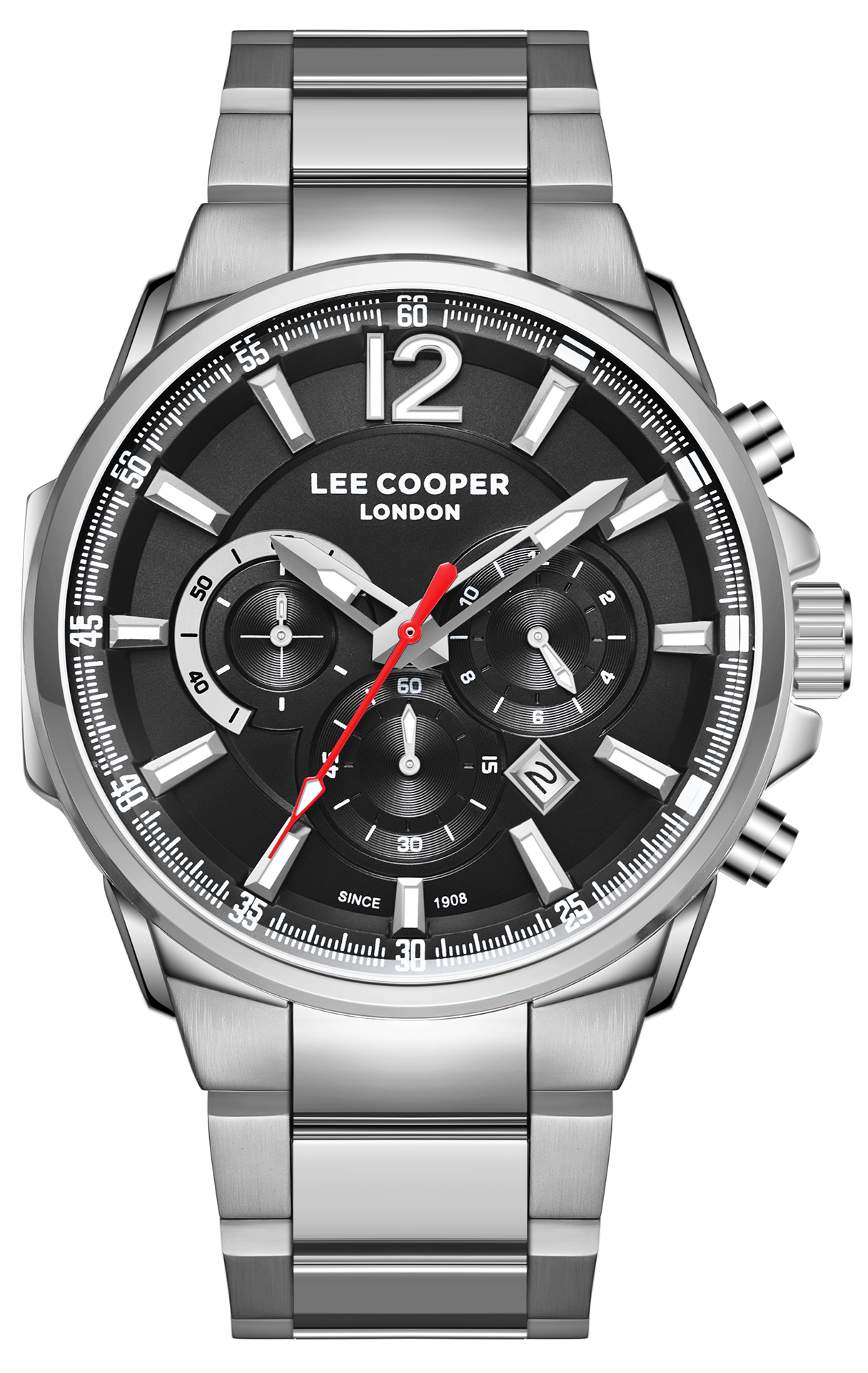 LEE COOPER  Мужские часы, кварцевый механизм, суперметалл, 45 мм