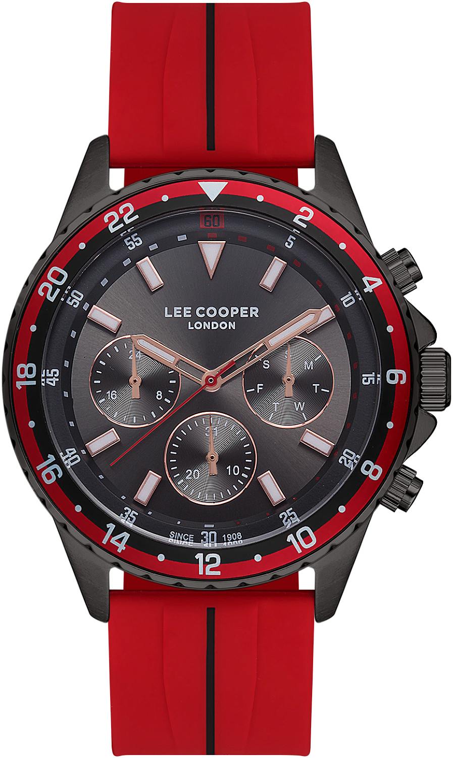 LEE COOPER  Мужские часы, кварцевый механизм, суперметалл с покрытием, 45 мм