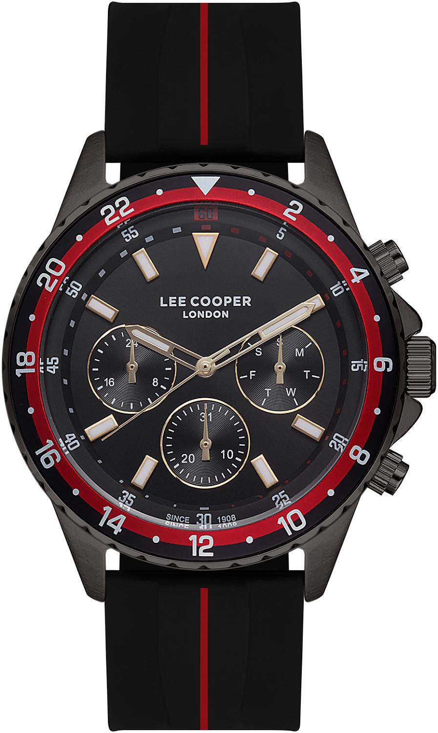 LEE COOPER  Мужские часы, кварцевый механизм, суперметалл с покрытием, 45 мм