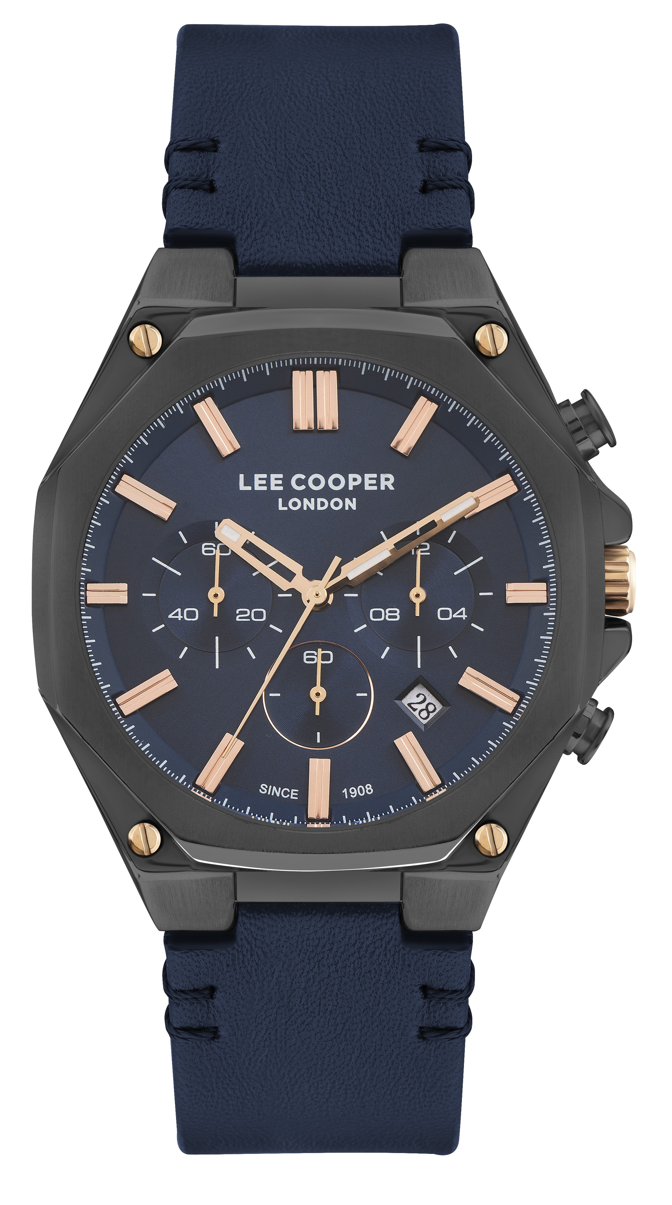 LEE COOPER  Мужские часы, кварцевый механизм, суперметалл с покрытием, 44 мм