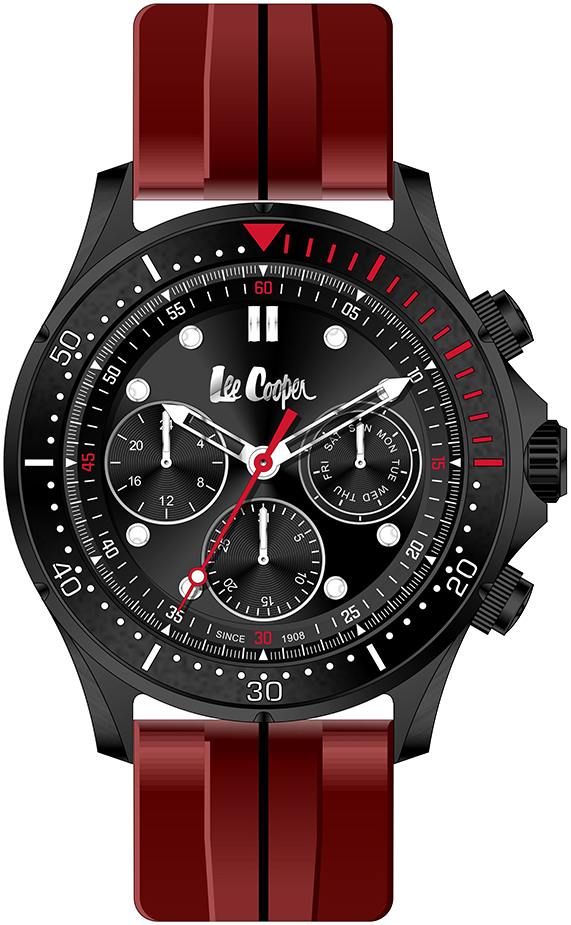 LEE COOPER  Мужские часы, кварцевый механизм, суперметалл с покрытием, 44 мм