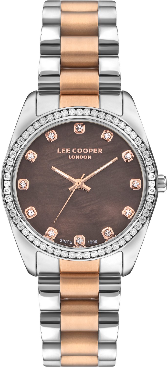 LEE COOPER  Женские часы, кварцевый механизм, суперметалл с покрытием, 34 мм