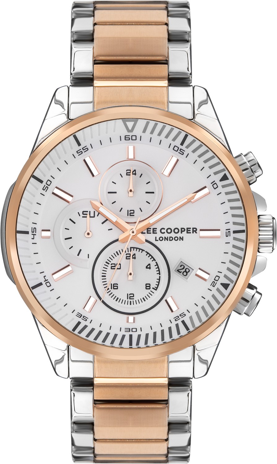 LEE COOPER  Мужские часы, кварцевый механизм, суперметалл с покрытием, 46 мм