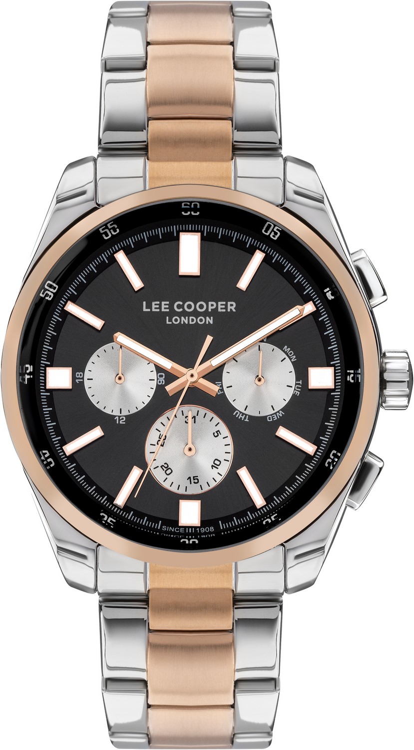 LEE COOPER  Мужские часы, кварцевый механизм, суперметалл с покрытием, 46 мм