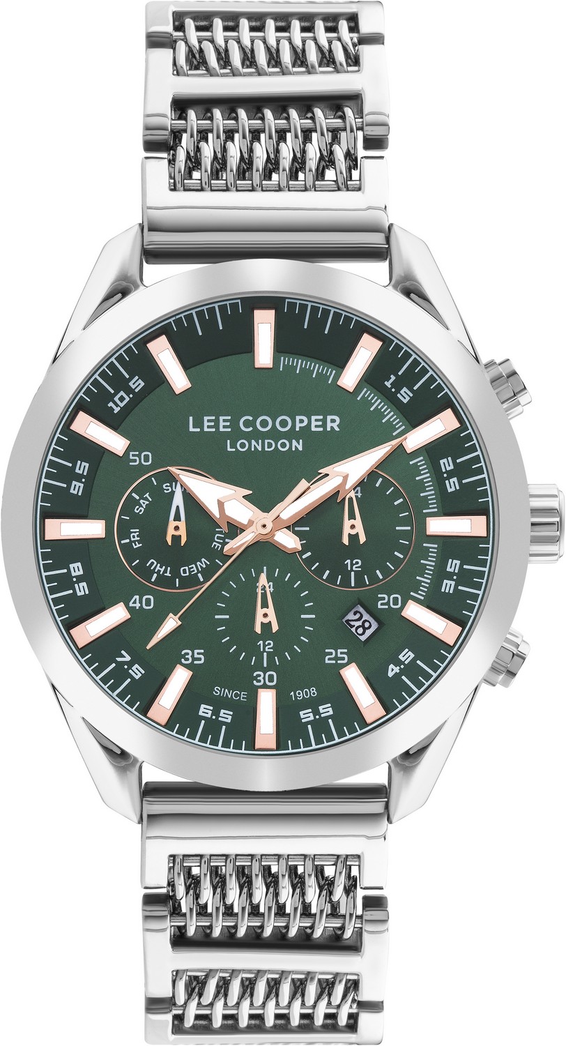 LEE COOPER  Мужские часы, кварцевый механизм, суперметалл, 46 мм