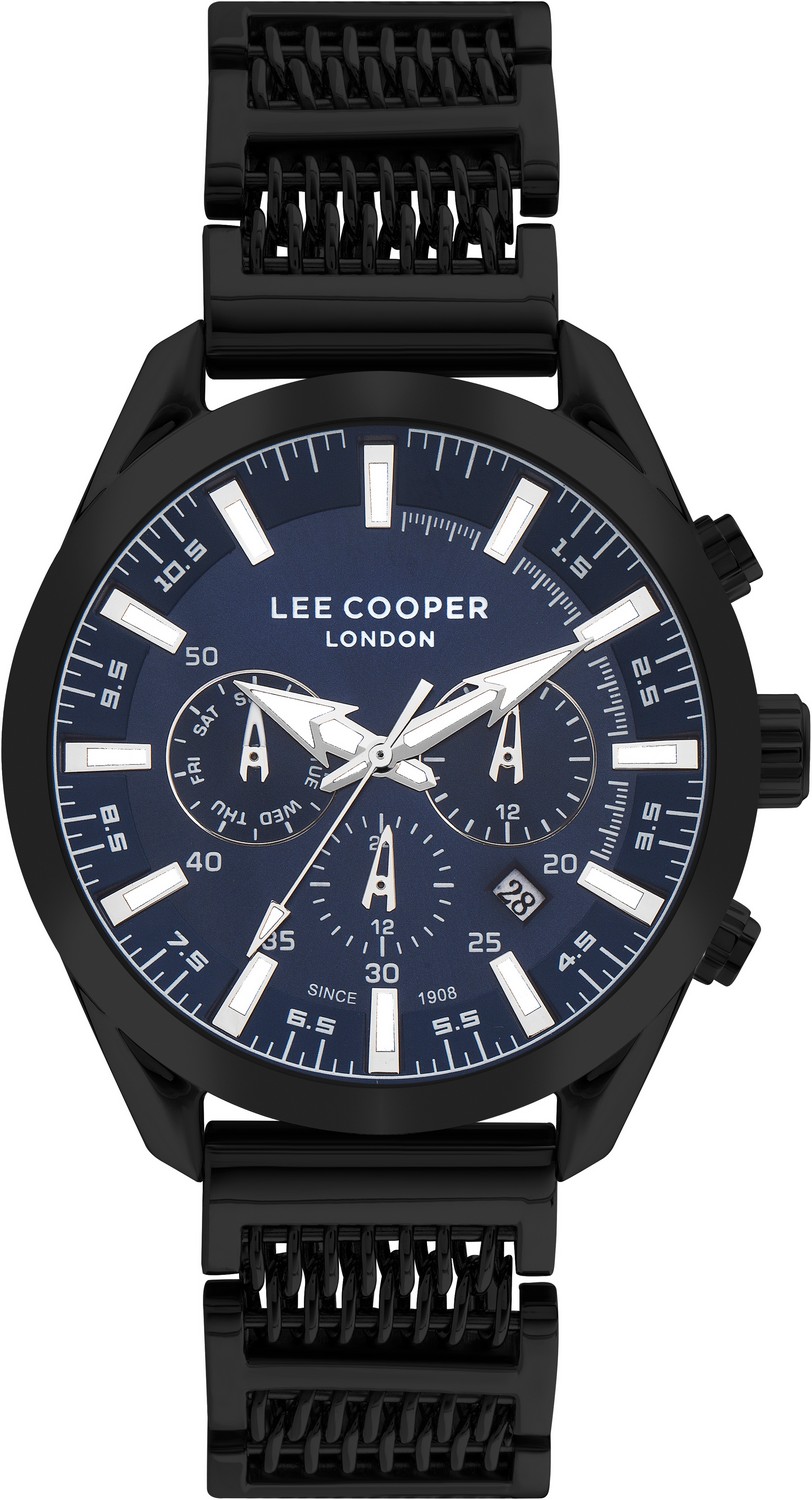 LEE COOPER  Мужские часы, кварцевый механизм, суперметалл с покрытием, 46 мм